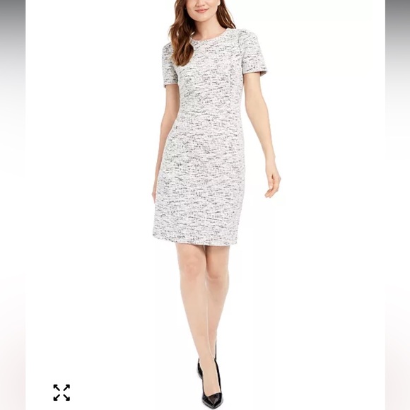 Calvin Klein White and Gray Mini Dress - Picture 2 of 13